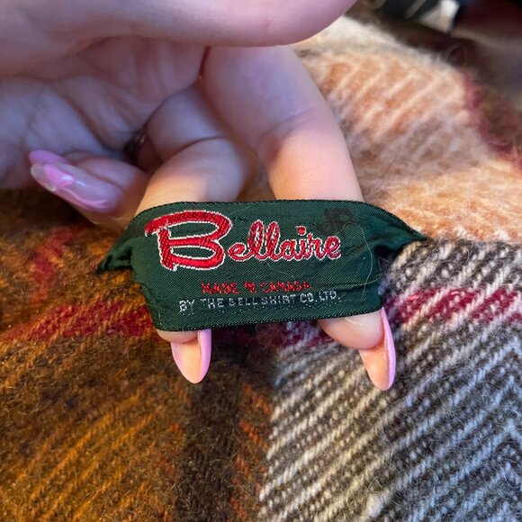 RARE Vintage 1950s–1960s Bellaire Wool Plaid Button Shirt Jacket - Picture 2 of 2